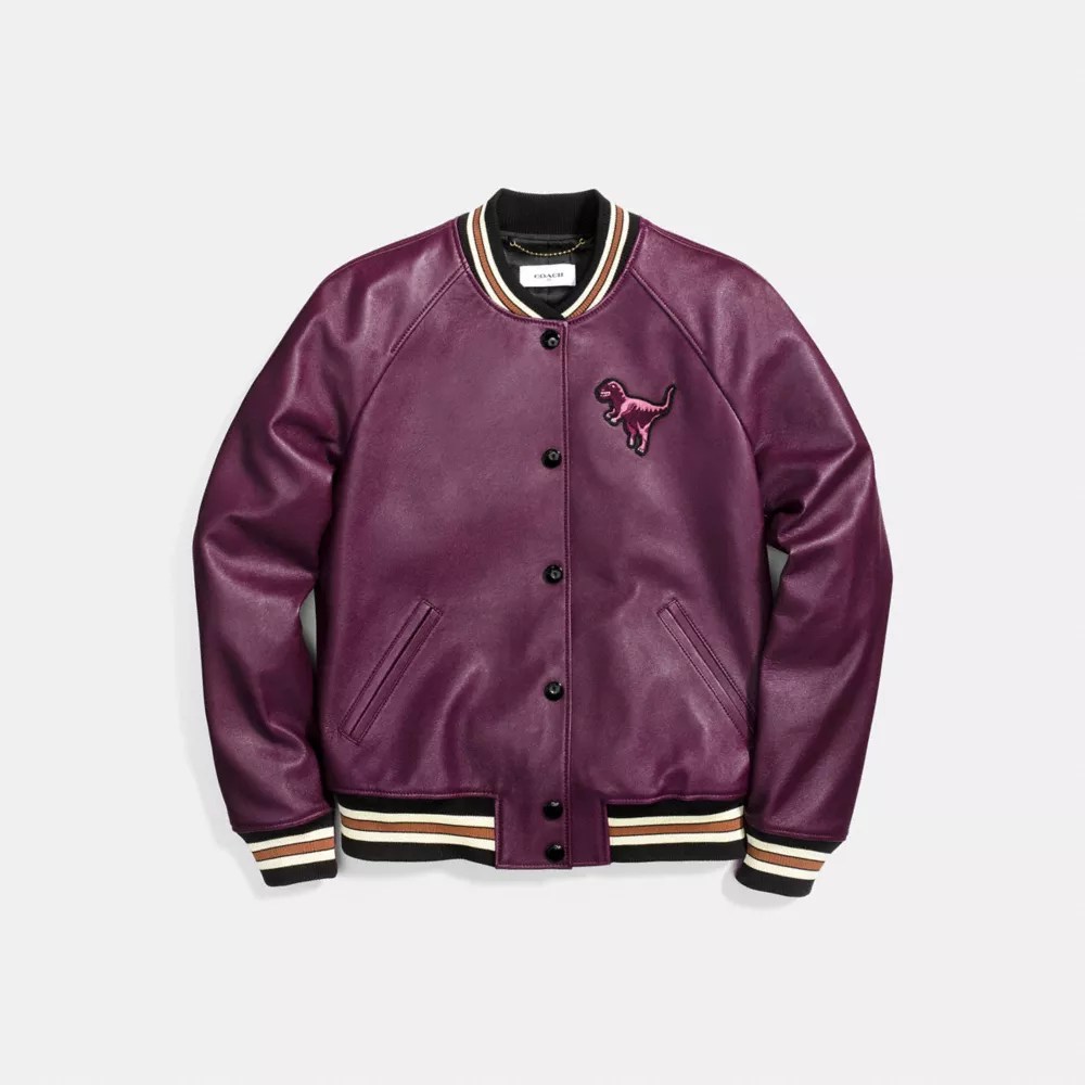 Leather Varsity Jacket COACH®