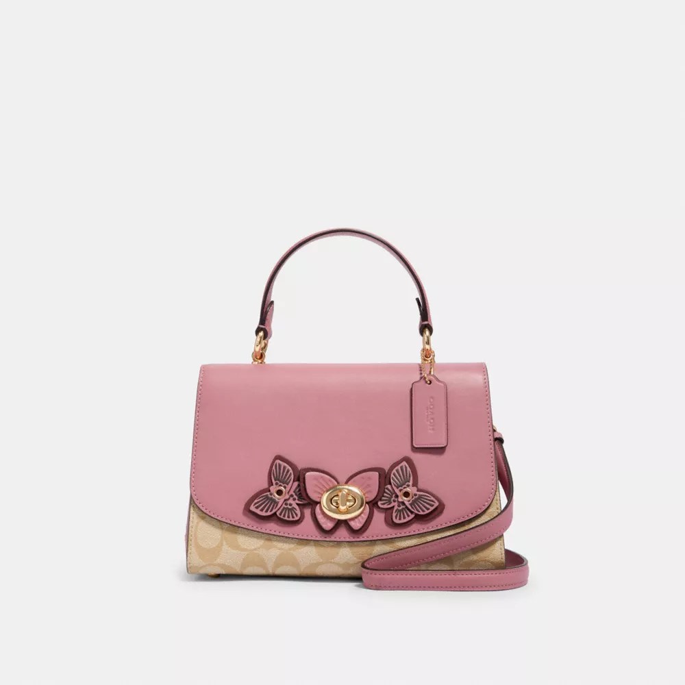 COACH® Outlet Tilly Top Handle In Signature Canvas With Butterfly