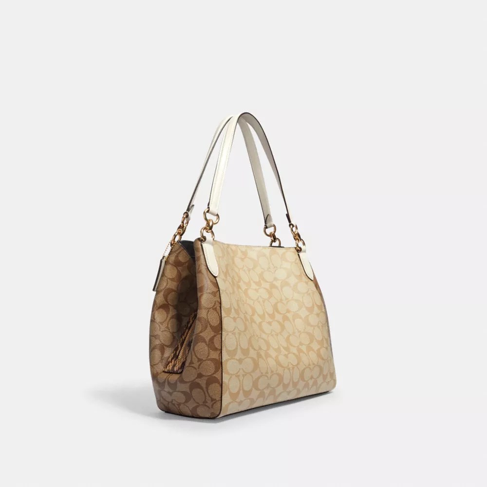 Hallie Shoulder Bag In Signature Canvas COACH® Outlet