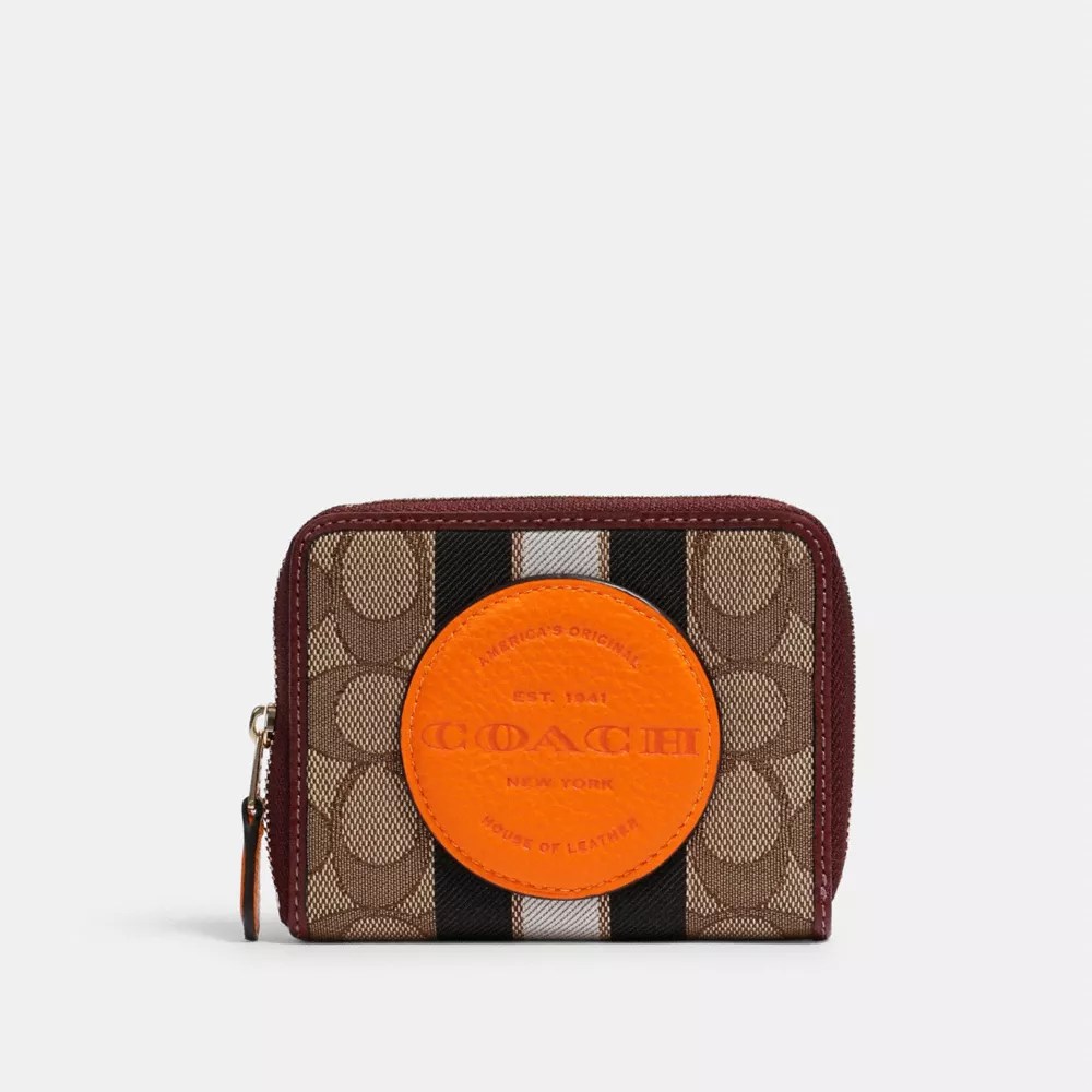 COACH® Outlet Dempsey Small Zip Around Wallet In Signature Jacquard