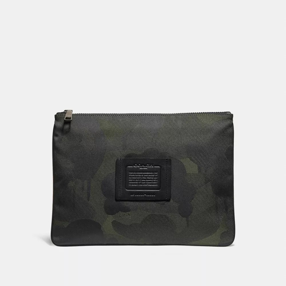 COACH® Large Multifunctional Pouch With Camo Print