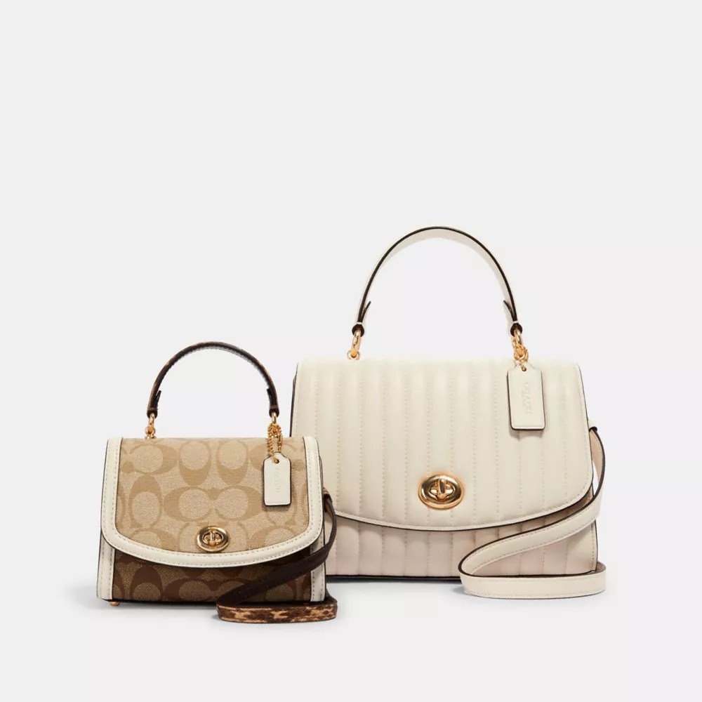 COACH® Outlet Micro Tilly Top Handle In Blocked Signature Canvas