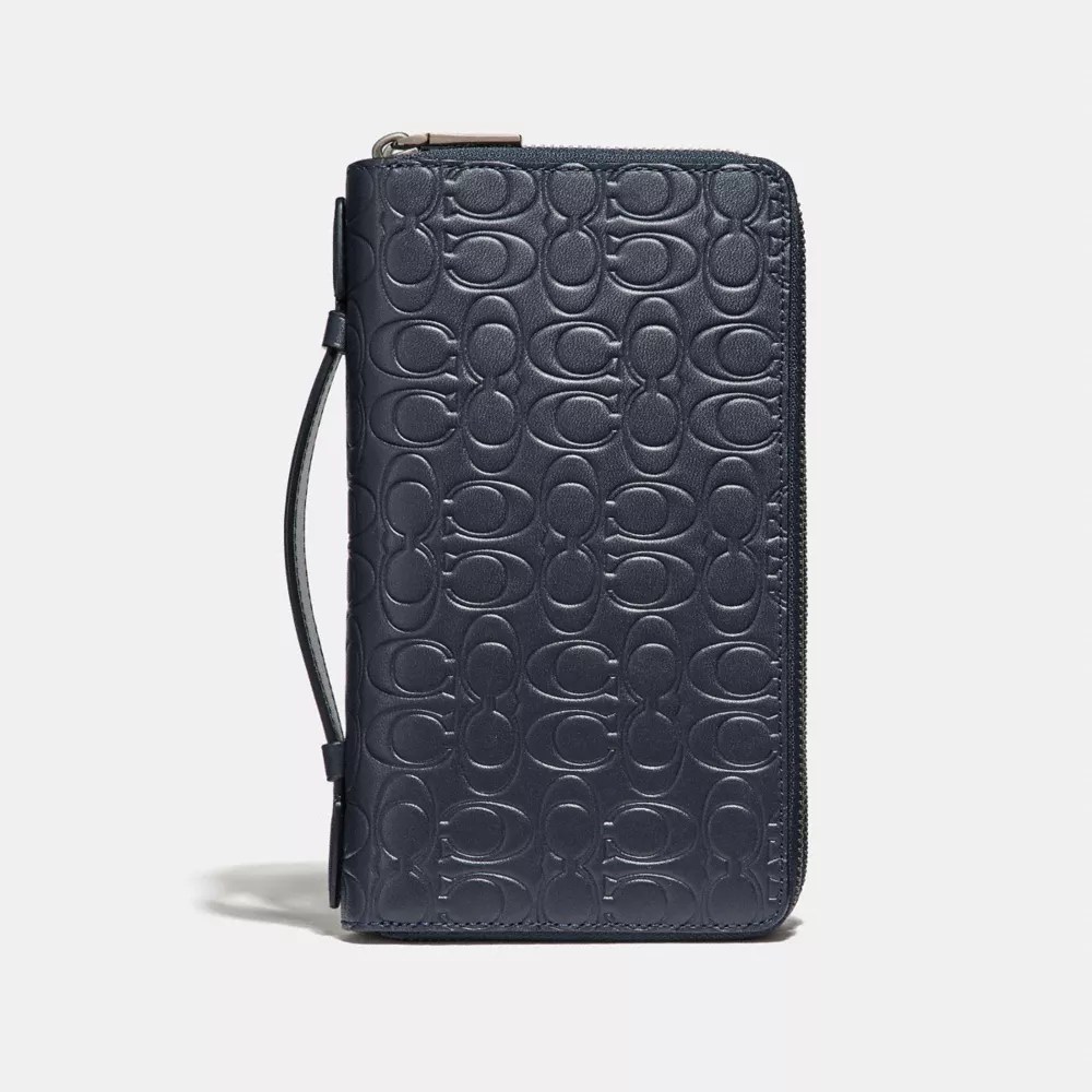 COACH® Double Zip Travel Organizer In Signature Leather