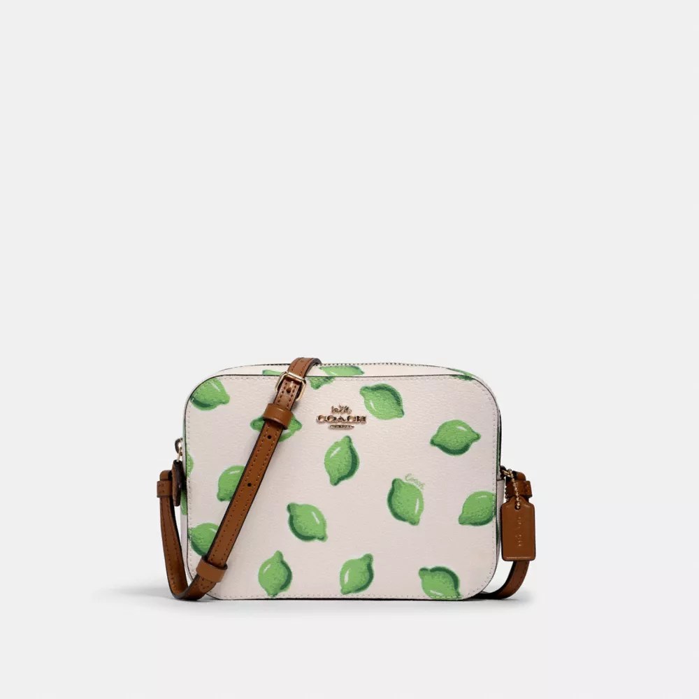 COACH® Outlet Mini Camera Bag With Lime Print