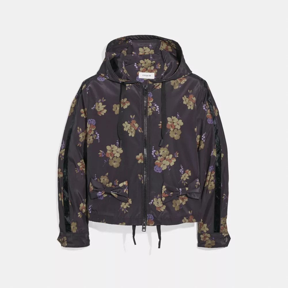 Forest Floral Print Zip Hoodie COACH®