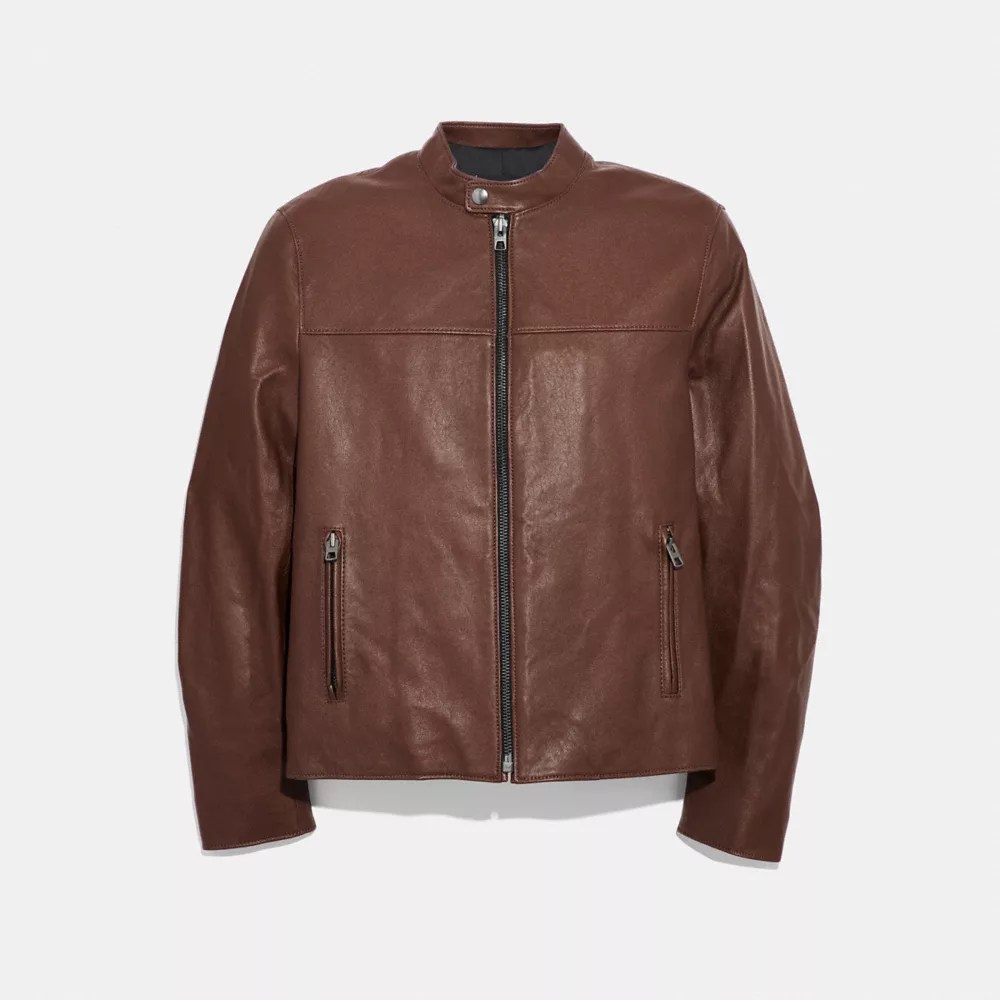 Leather Racer Jacket COACH®