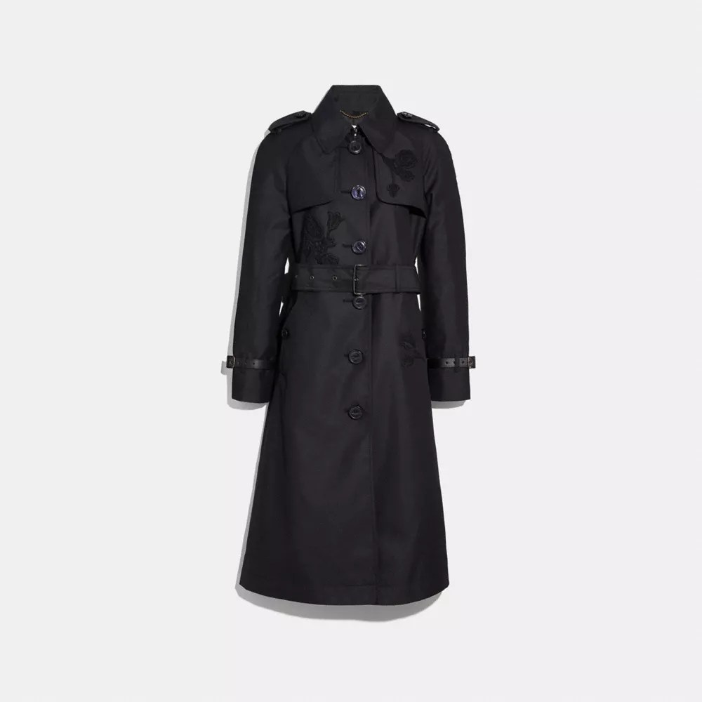 Embellished Trench Coat COACH®