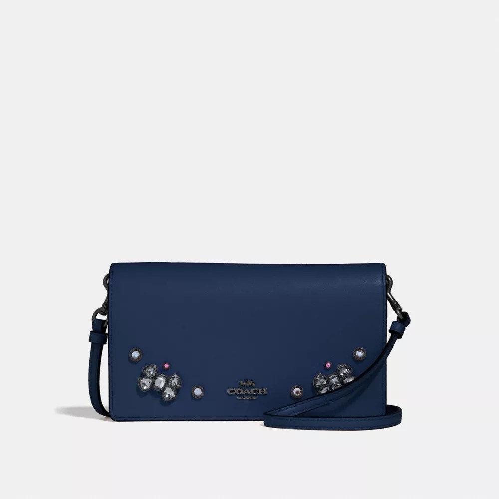COACH® Hayden Foldover Crossbody Clutch With Crystal Applique
