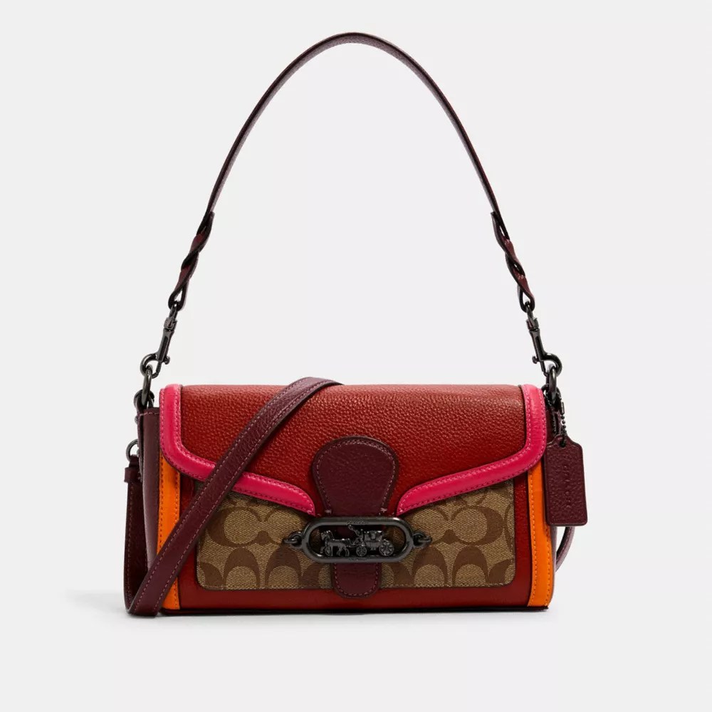 COACH® Outlet Jade Shoulder Bag In Colorblock Signature Canvas