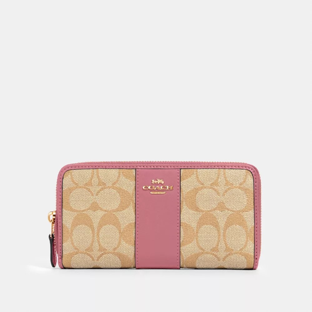 COACH® Outlet Accordion Zip Wallet In Signature Canvas