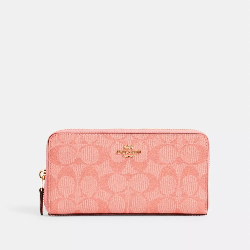 COACH® Outlet Accordion Zip Wallet In Signature Canvas