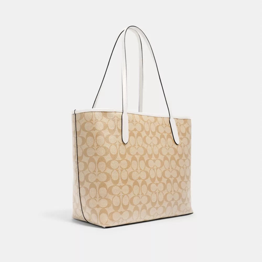 Coach City Tote In Signature Canvas