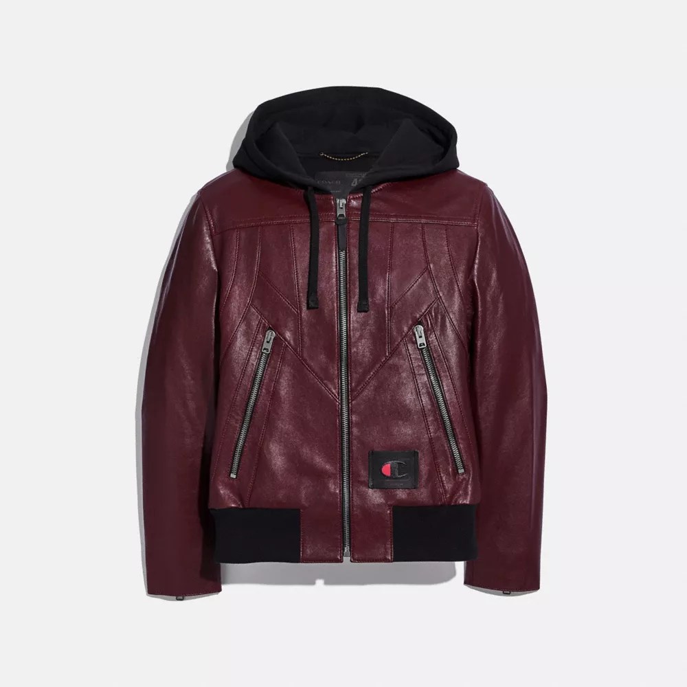 COACH® Coach X Champion Leather Jacket