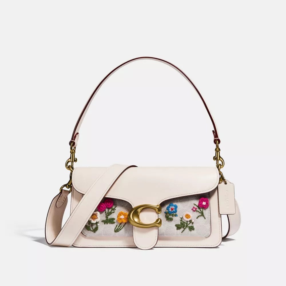 COACH® Tabby Shoulder Bag 26 In Signature Canvas With Floral Embroidery
