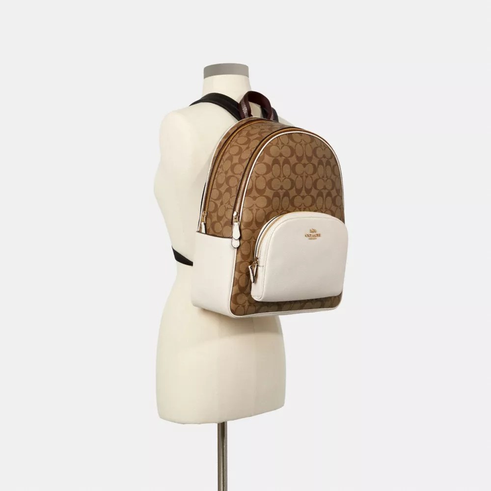 Coach Court Backpack In Signature Canvas