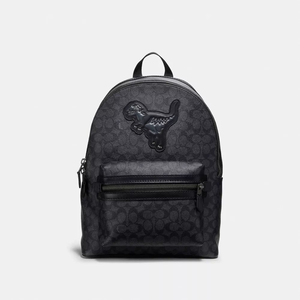Academy Backpack In Signature Canvas With Rexy COACH®