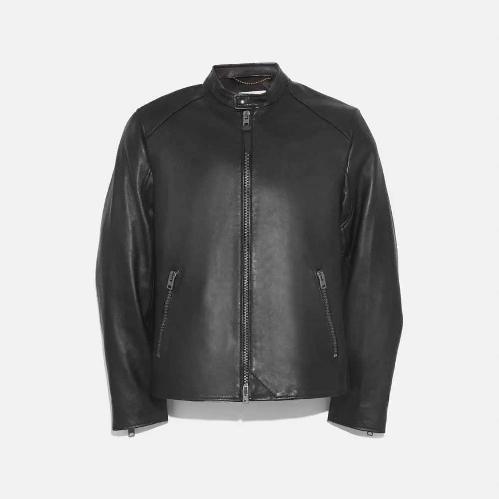 COACH® Leather Racer Jacket