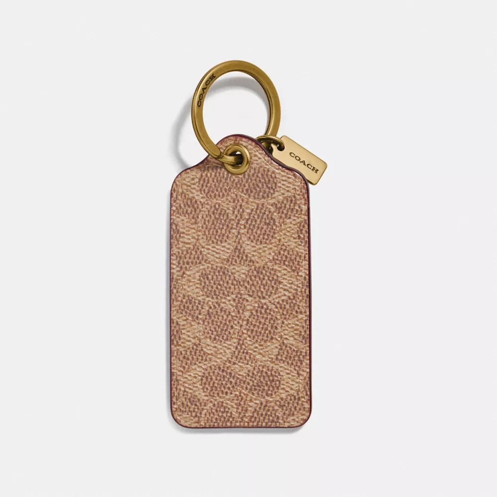 COACH® Key Ring In Signature Canvas