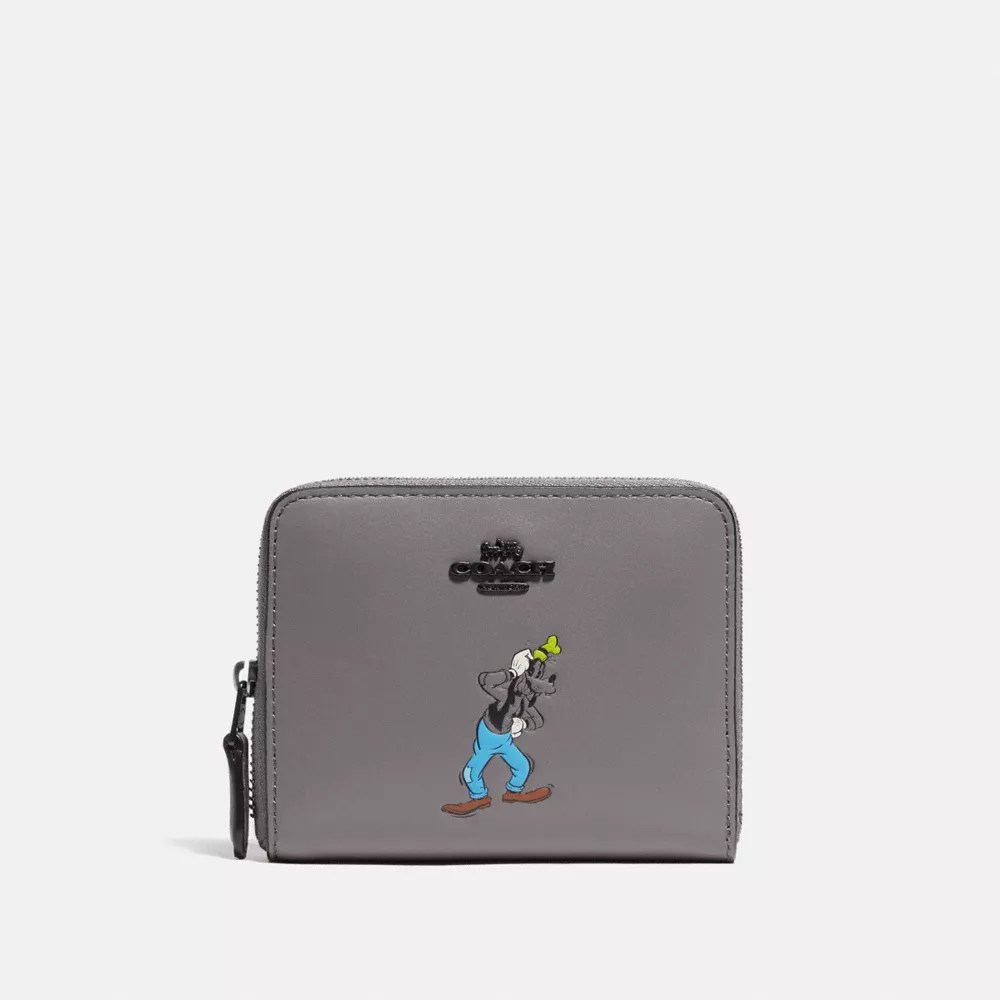 COACH® Disney X Coach Small Zip Around Wallet With Goofy Motif
