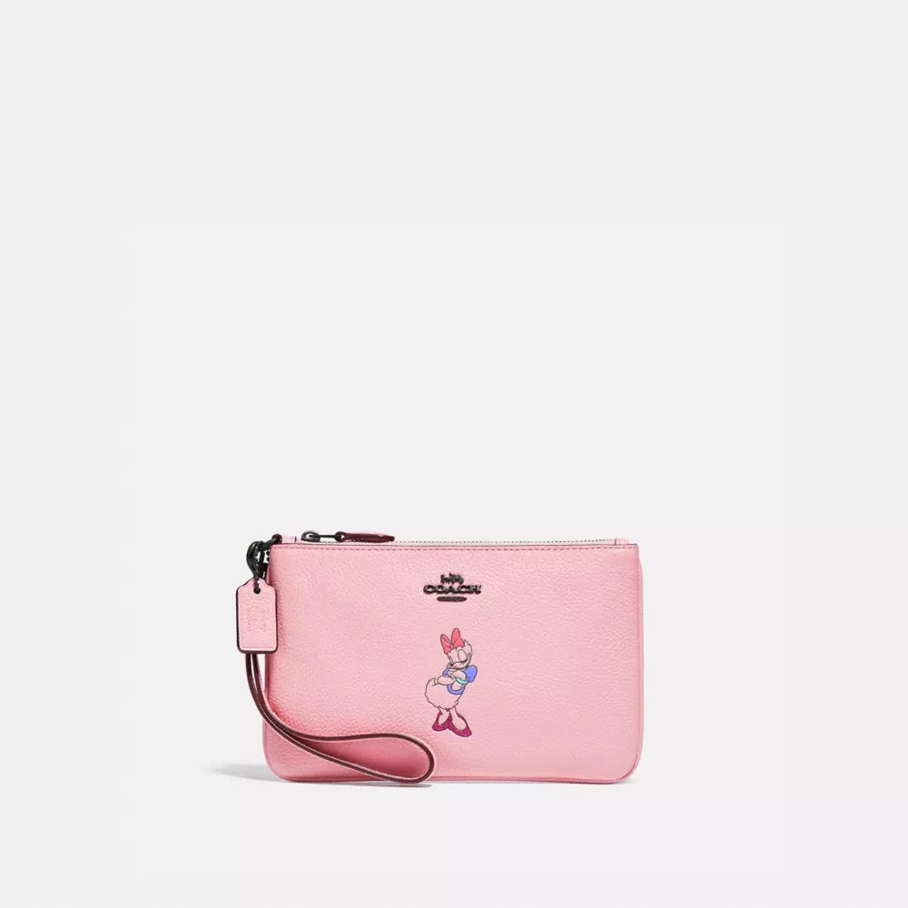 Disney X Coach Small Wristlet With Daisy Duck Motif COACH®