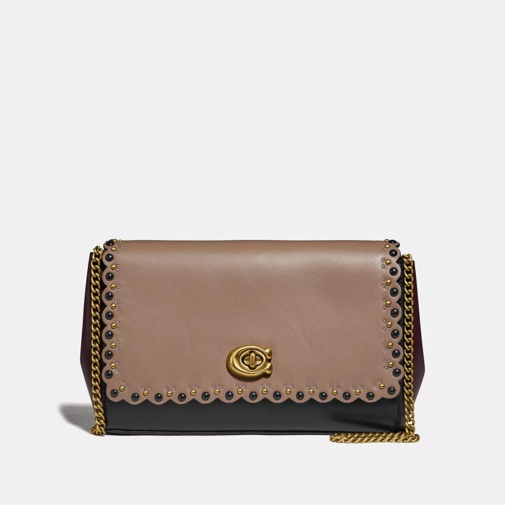 COACH® Outlet Small Alexa Turnlock Clutch With Scallop Rivets