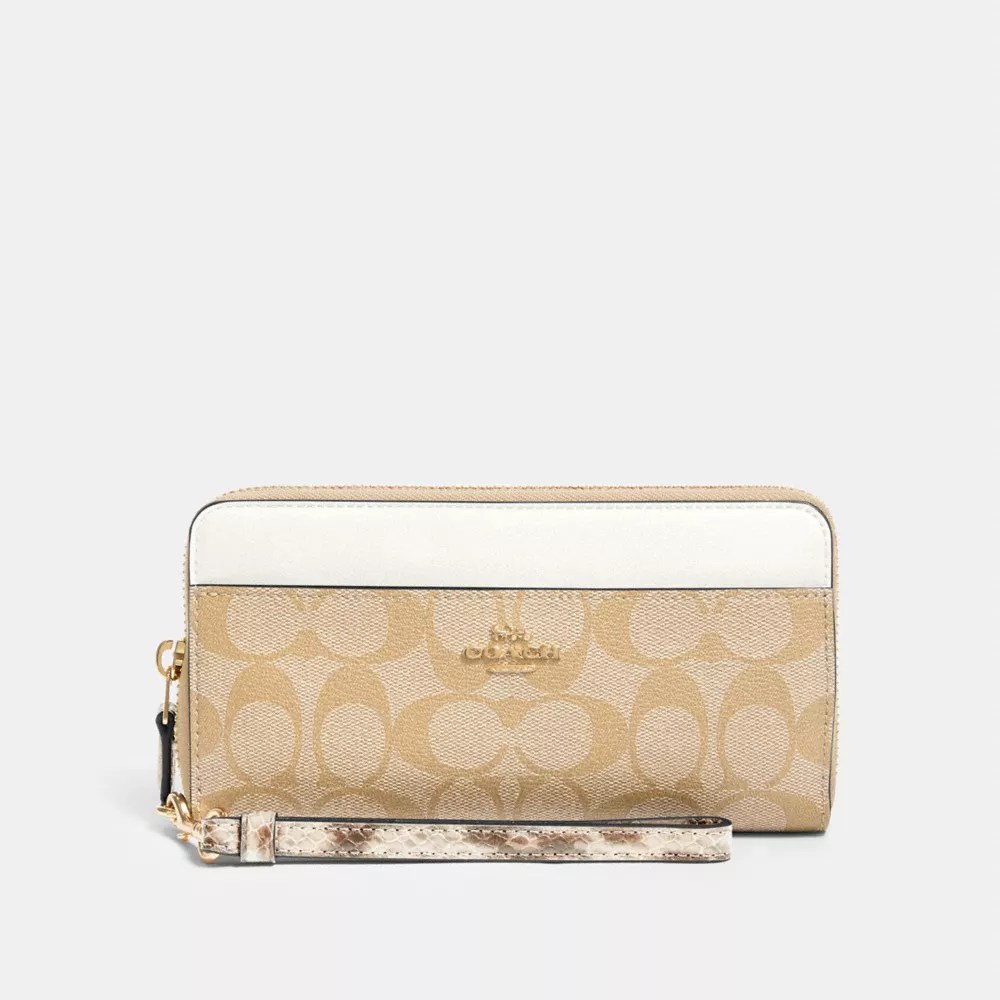 COACH® Outlet Accordion Zip Wallet In Signature Canvas