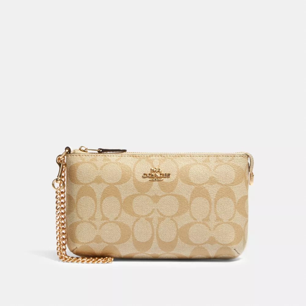 COACH® Outlet Large Wristlet In Signature Canvas