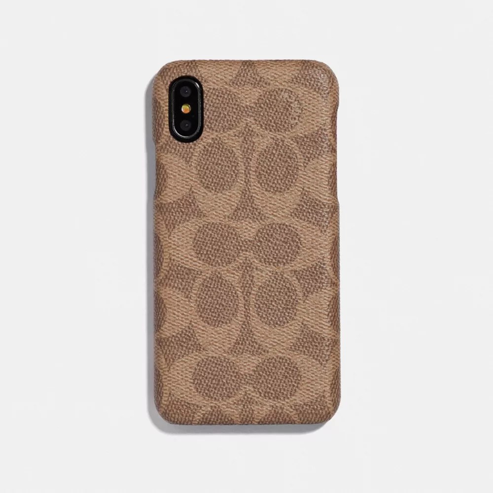 Iphone Xs Max Case In Signature Canvas COACH®