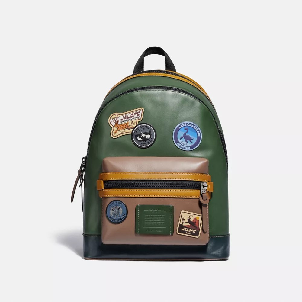 COACH® Academy Backpack With Mythical Monsters Patches