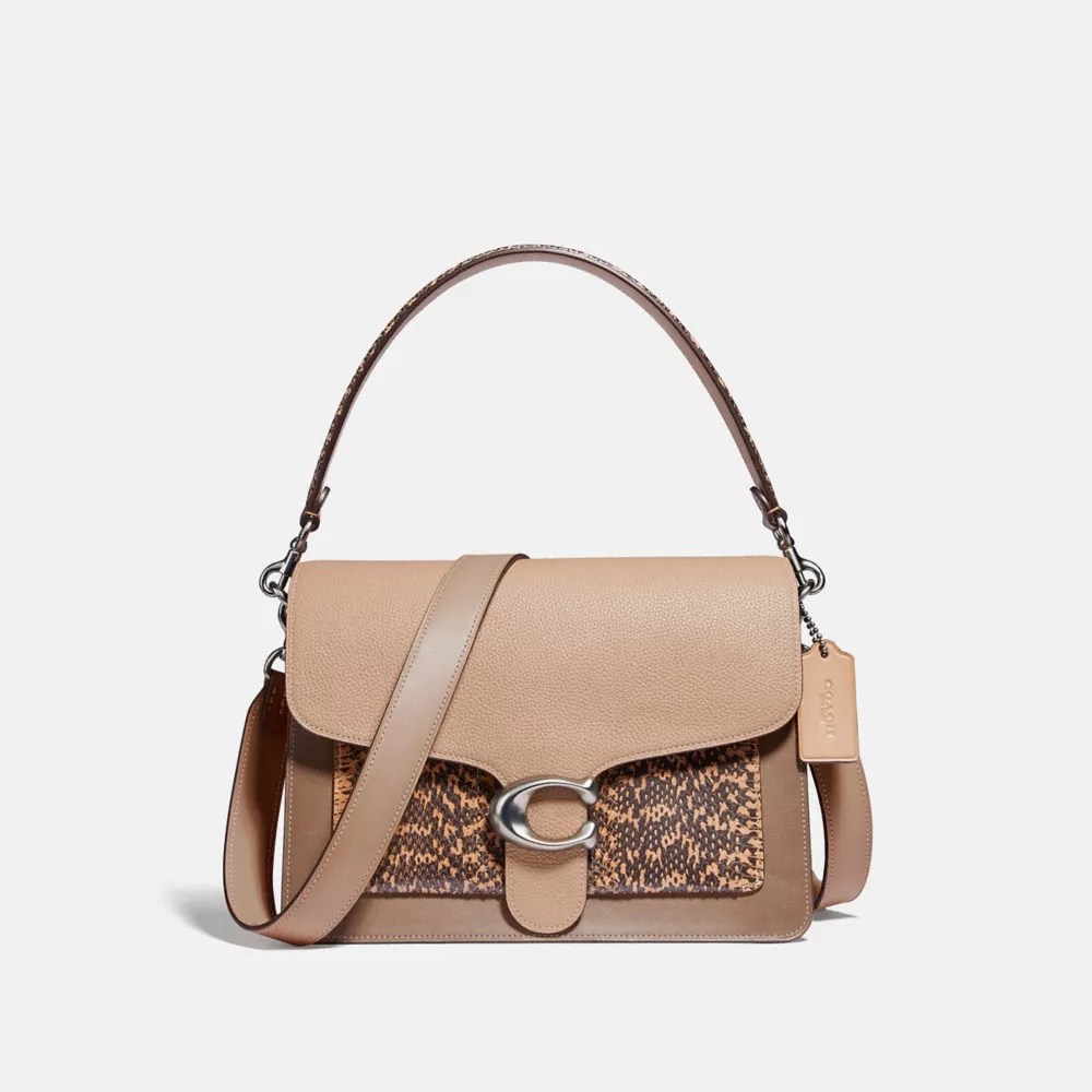 COACH® Tabby Shoulder Bag With Colorblock Snakeskin Detail