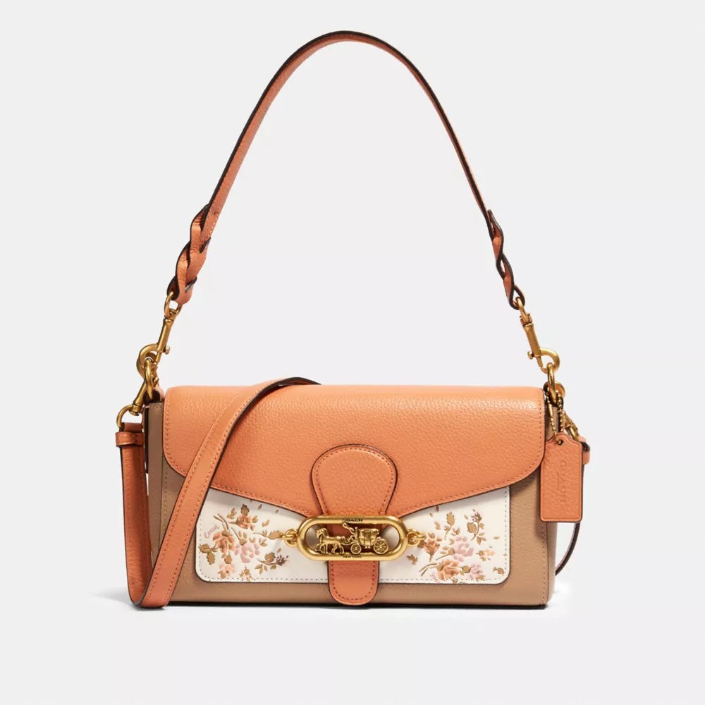 Coach Small Jade Shoulder Bag Colorblock Blossom Multi
