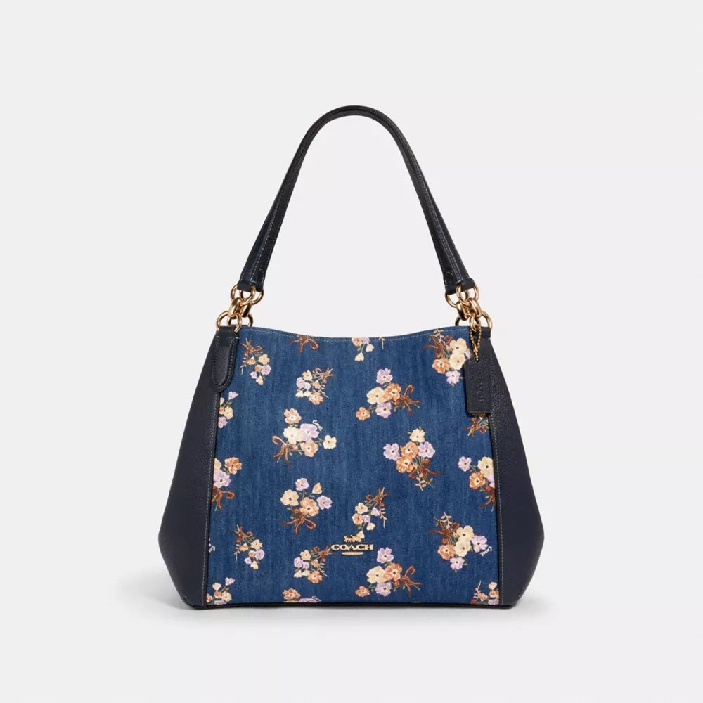 COACH® Outlet Hallie Shoulder Bag With Painted Floral Box Print