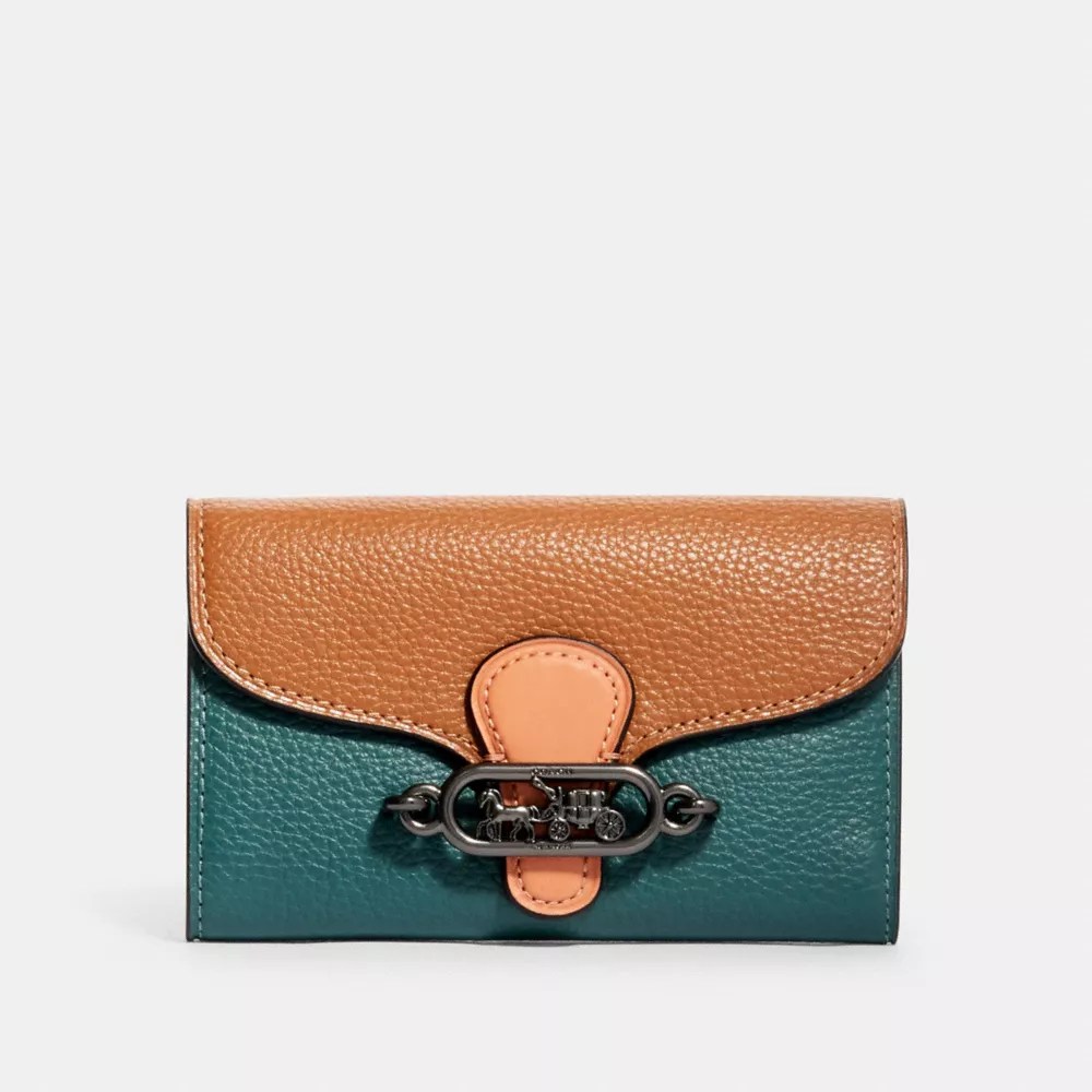 COACH® Outlet Jade Medium Envelope Wallet In Colorblock