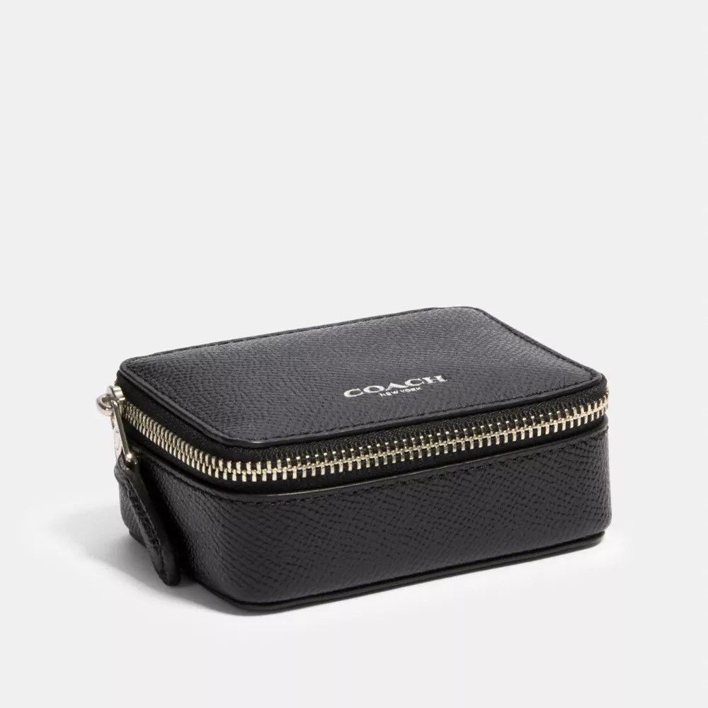 COACH® Outlet Triple Pill Box With Crayon Hearts Print Interior