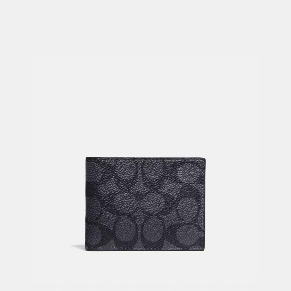 COACH® Slim Billfold Wallet In Signature Canvas