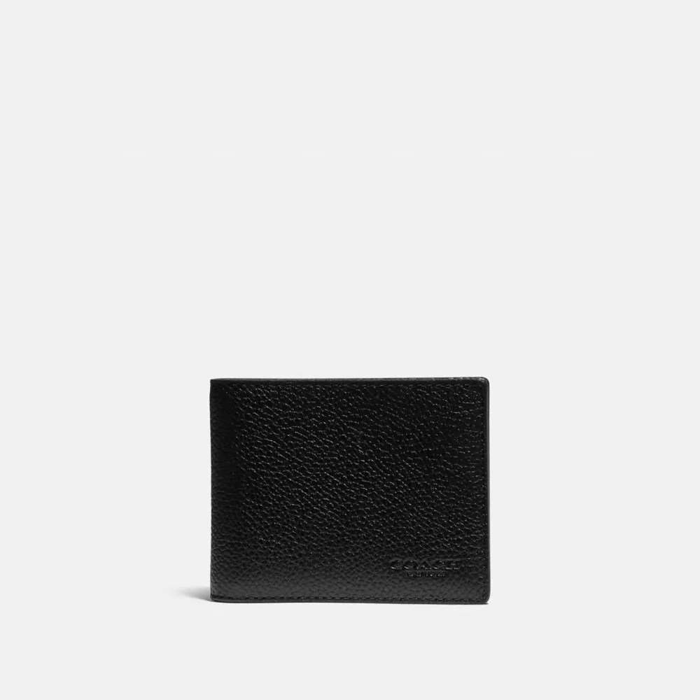 Slim Billfold Wallet With Signature Canvas Detail COACH®