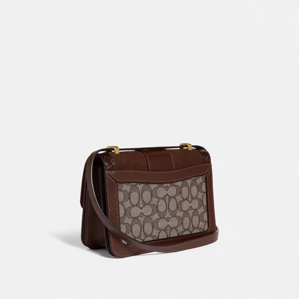 COACH® Alie Shoulder Bag In Signature Jacquard With Snakeskin Detail