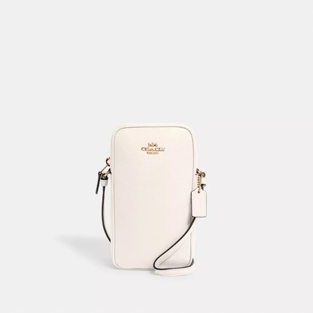 Coach Women's North/south Zip Crossbody In Gold/chalk ModeSens