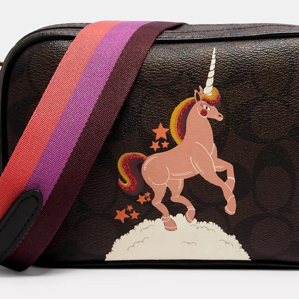 COACH® Outlet Jes Crossbody 20 In Signature Canvas With Unicorn