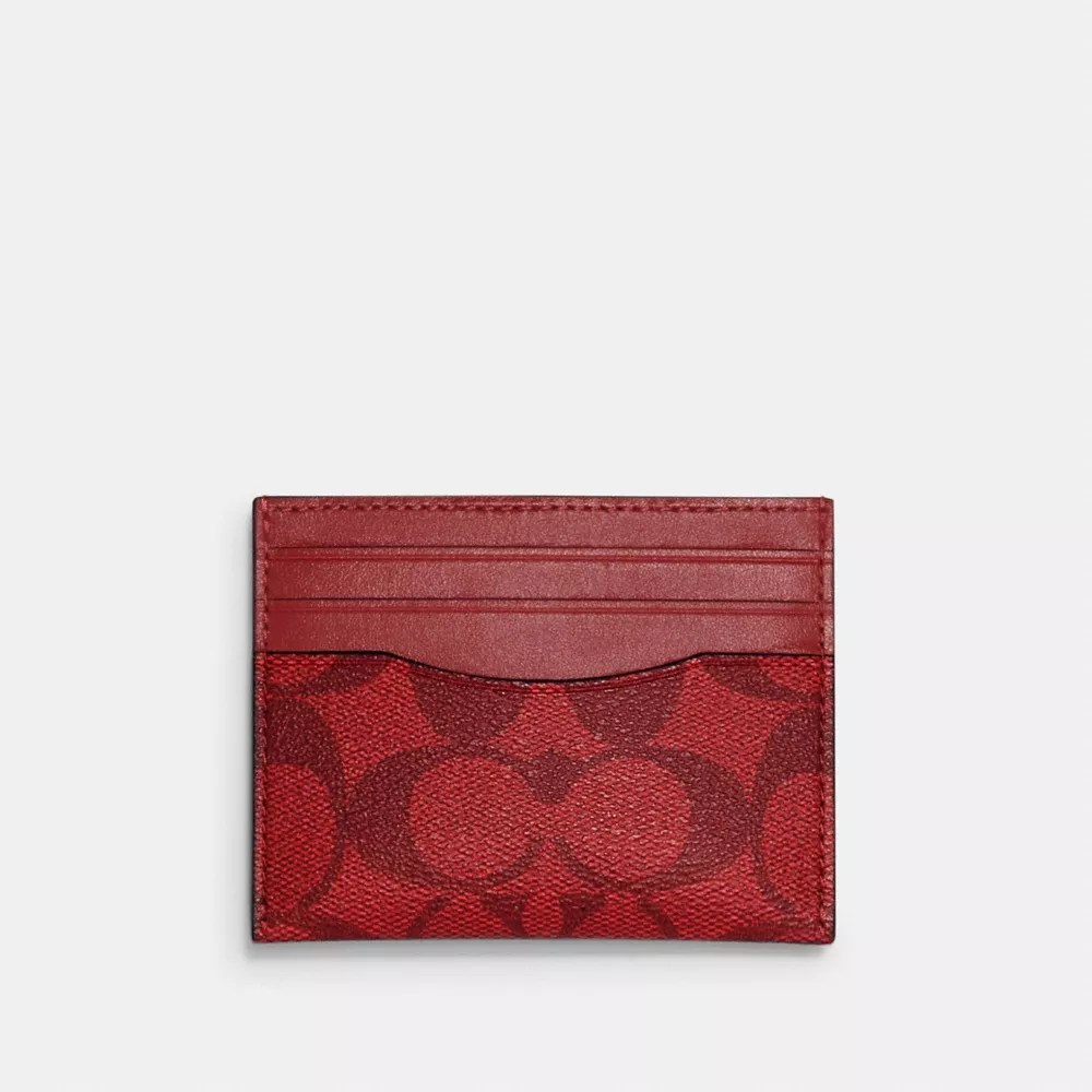 COACH® Outlet Slim Card Case In Signature Canvas
