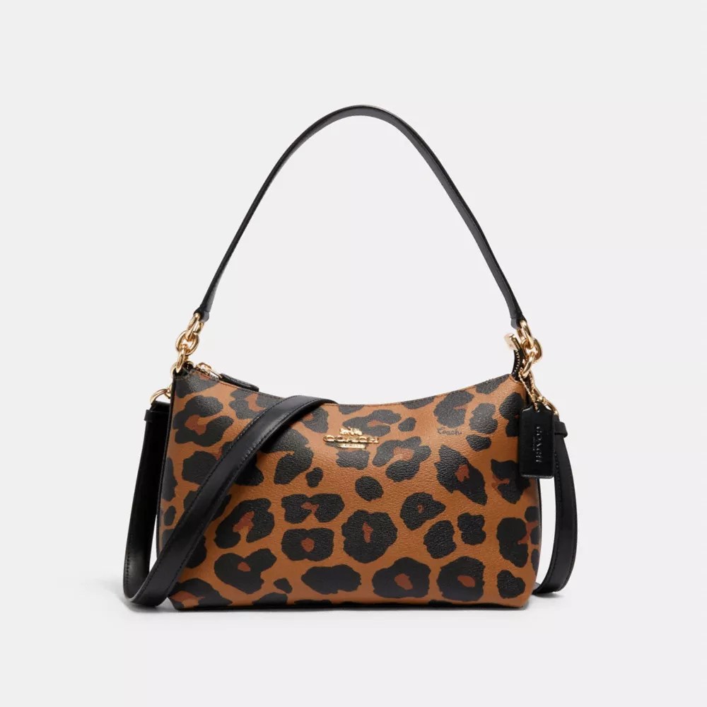 COACH® Outlet Lewis Shoulder Bag With Leopard Print