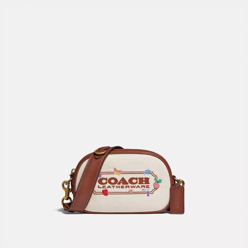 COACH® Camera Crossbody With Garden Embroidery Coach Badge