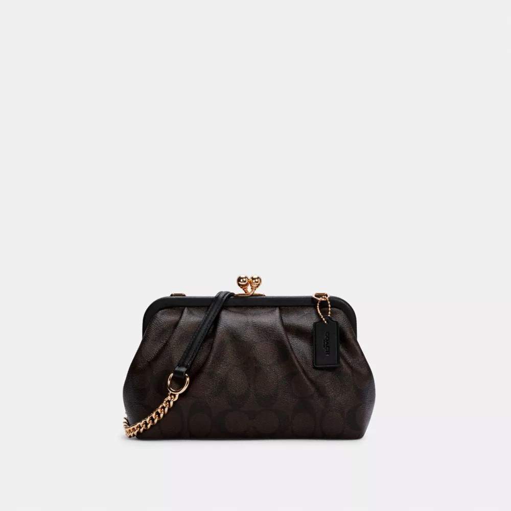 COACH® Outlet Nora Kisslock Crossbody In Signature Canvas