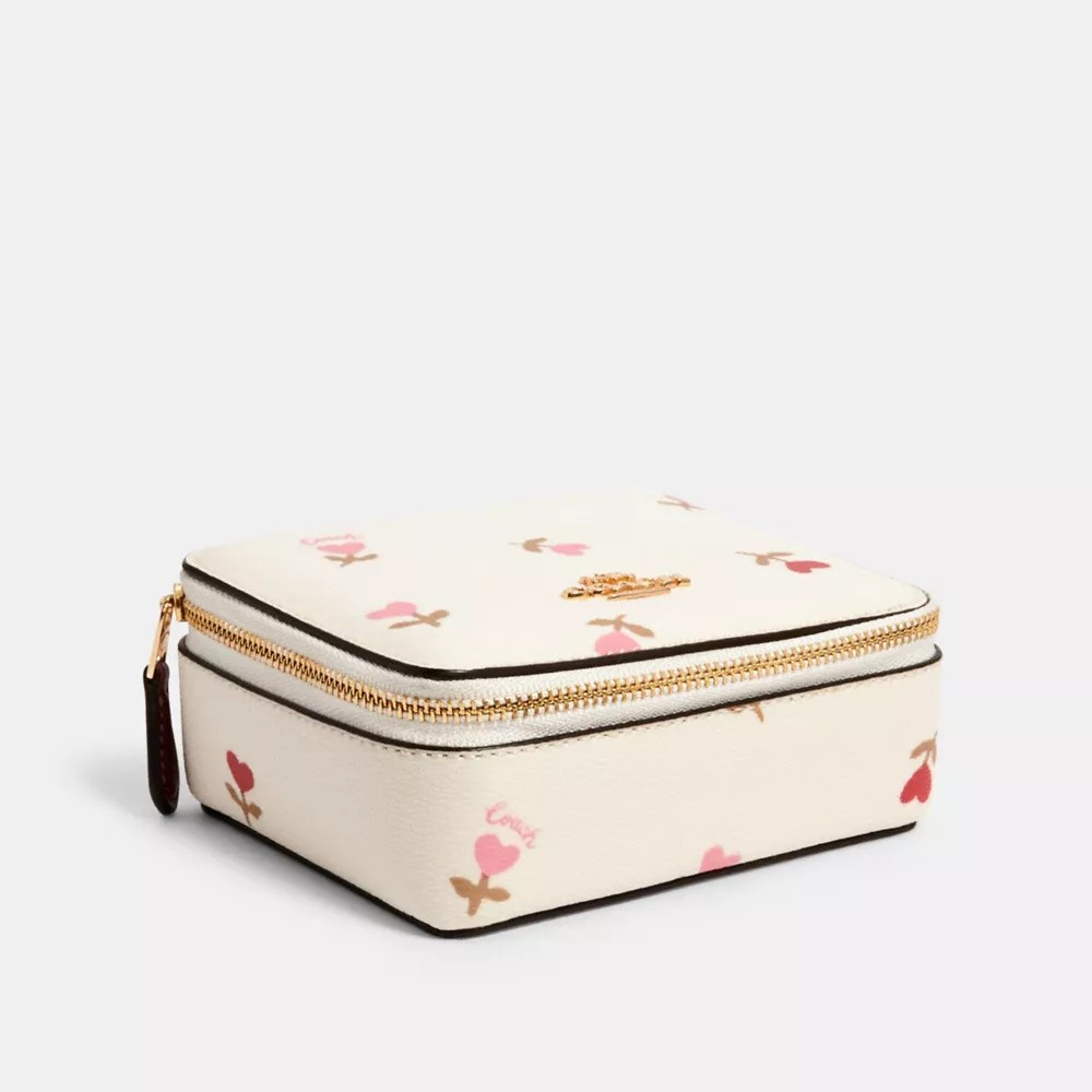 COACH® Outlet Large Jewelry Box With Heart Floral Print