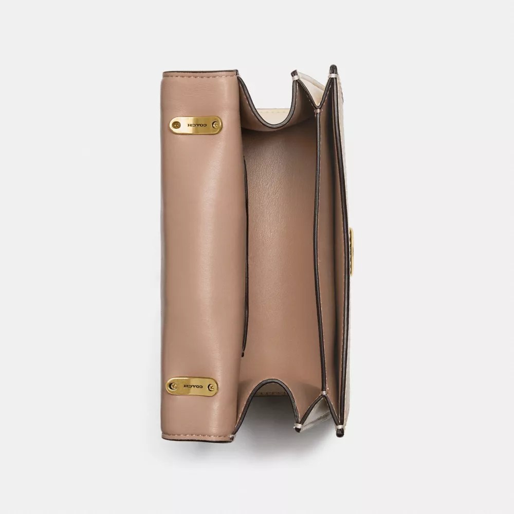 COACH® Alie Shoulder Bag 18 In Signature Jacquard With Snakeskin Detail