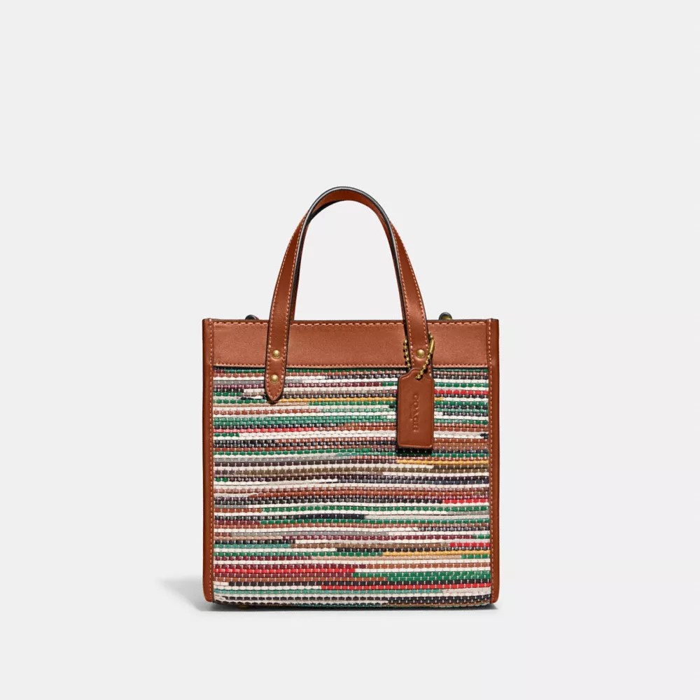 COACH® Field Tote 22 In Upwoven Leather