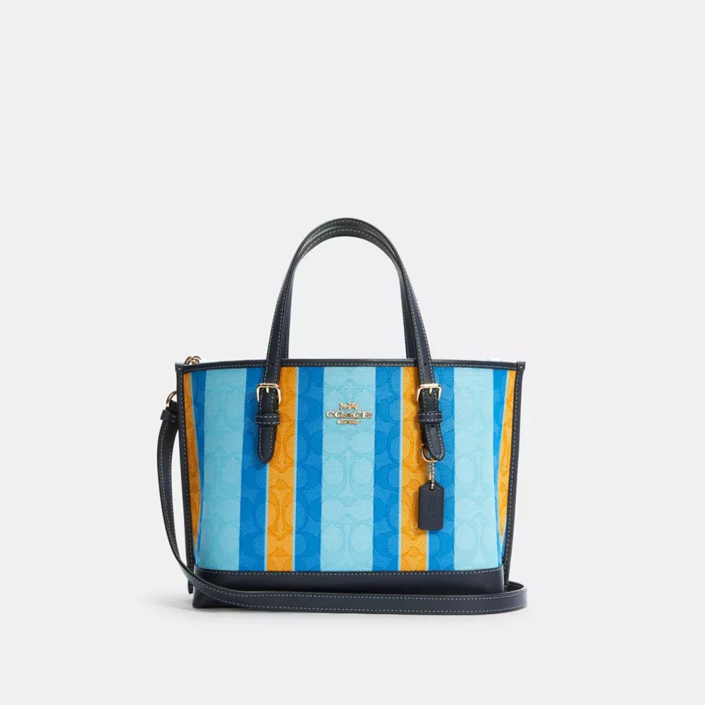 COACH® Outlet Mollie Tote 25 In Signature Jacquard With Stripes