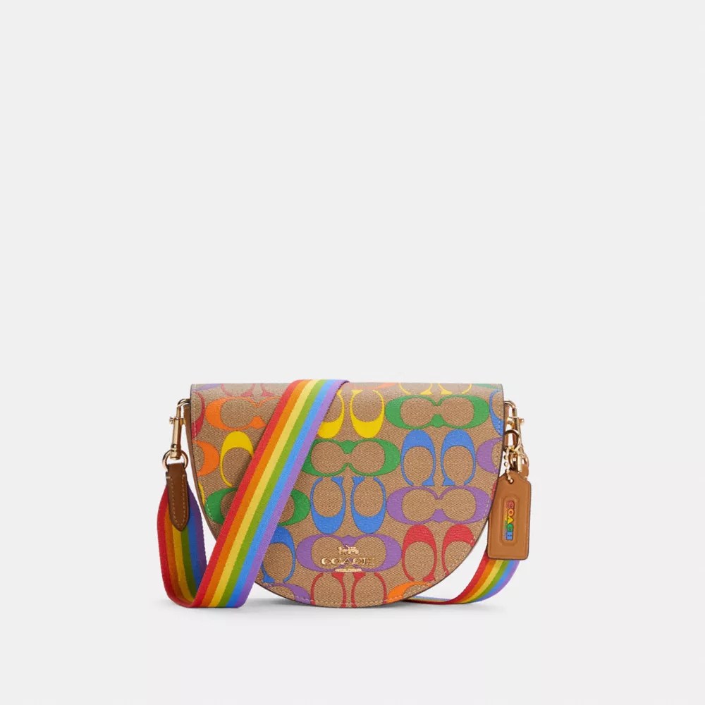 COACH® Outlet Ellen Crossbody In Rainbow Signature Canvas