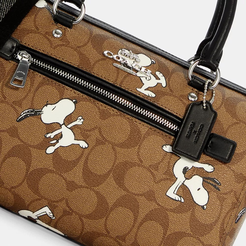 COACH® Outlet Coach X Peanuts Rowan Satchel In Signature Canvas With