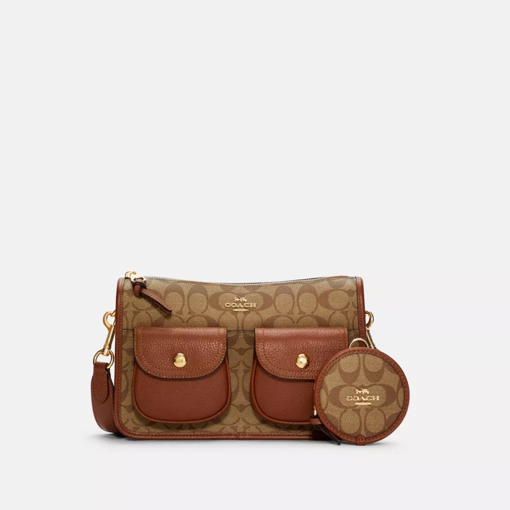 COACH® Outlet Pennie Crossbody With Coin Case In Signature Canvas